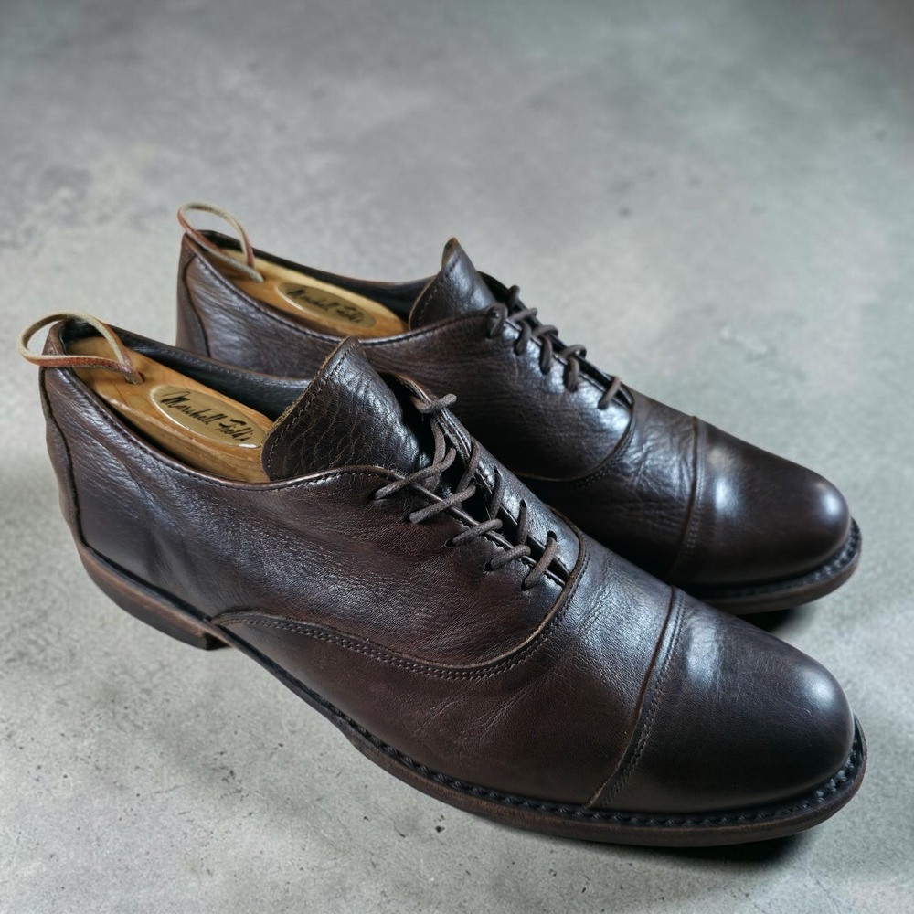 Vintage Walk Over Brown Cap Toe Leather Shoes Oxfords Derby Men's 9 M USA Made‎